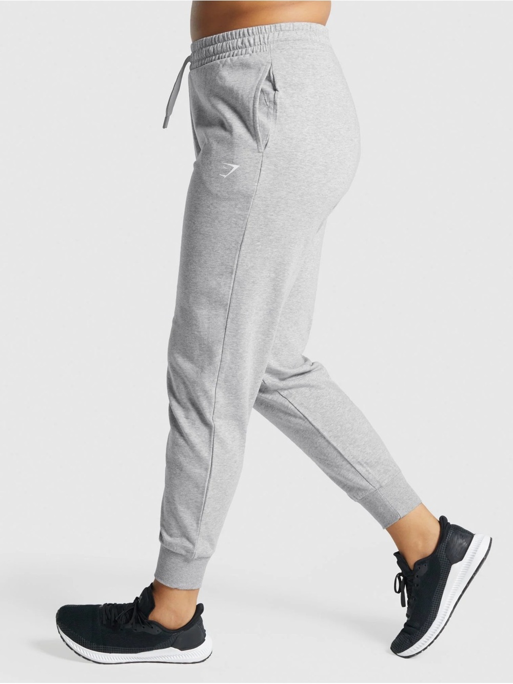 Gymshark Kids Light Grey Joggers with Drawstring